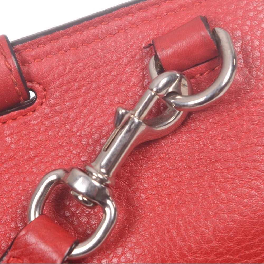 Gucci Red Bamboo Daily Top Handle Handbag Satchel - Picture 12 of 16